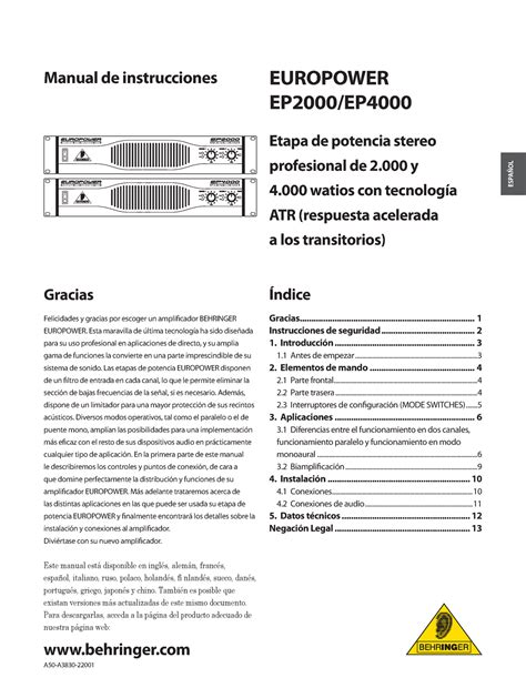 Manual Espa Ol Este Manual Est Disponible En Ingl S Alem N