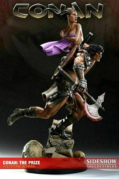 Sideshow Conan The Prize Statue Diorama Nt Red Sonja Kratos Rare