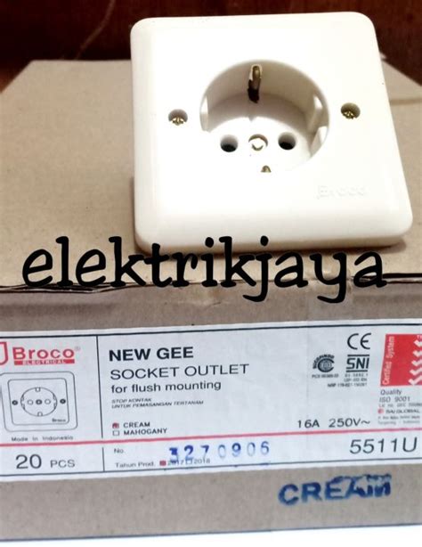 Harga Grosir Ib Stop Kontak Broco Type 5511u Isi 20 Buah1 Dus