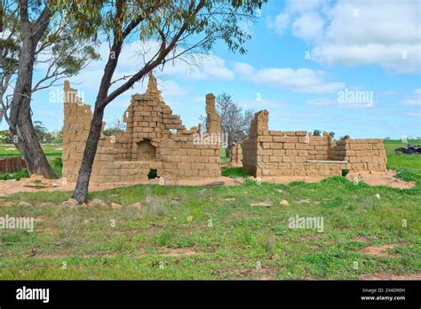 The Ruins Of An Old Farmhouse In A Paddock On A Rural Property Near The