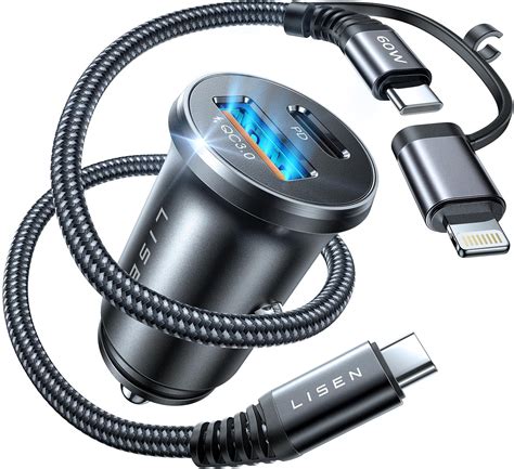 Lisen Zigarettenanz Nder Usb C Auto Ladeger T W Pd Qc Kfz