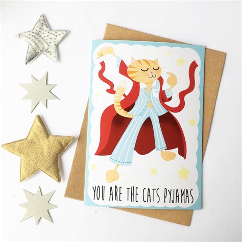 The Very Cool Cats Pyjamas Card Is Now Available On Etsy A Great