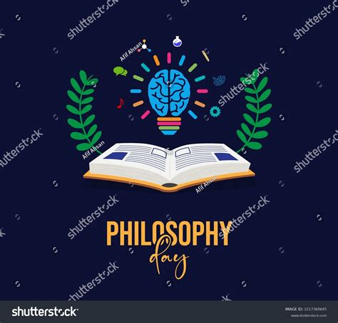 world philosophy day theme template vector stock vector royalty