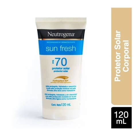 Protector Solar FPS 70 Neutrogena Sun Fresh 120ml NEUTROGENA