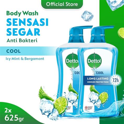 Jual Dettol Sabun Mandi Cair Anti Bakteri Cool Pump 2 X 625 Gr Shopee