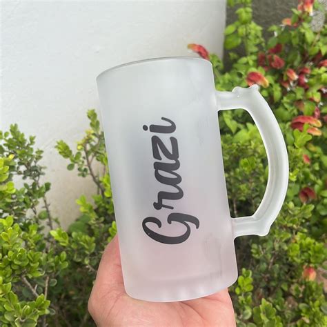 Caneca De Chopp Vidro Jateada Ml Elo Produtos Especiais