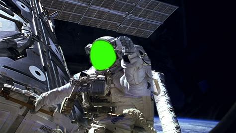 Astronaut Spacewalk By Earth With Green Screen Elements Of This Clip