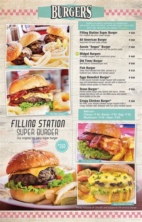 FILING STATION MENU PHILIPPINES UPDATED PRICES 2024