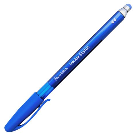 Paper Mate InkJoy 100 Stick Stylus Ballpoint Pens 1mm Blue Dozen