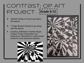 Contrast: OP Art Project by Summer Ward Art | TPT