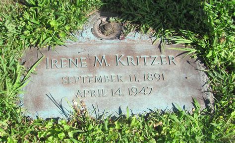 Irene Margaret Lydic Kritzer 1891 1947 Find A Grave Memorial