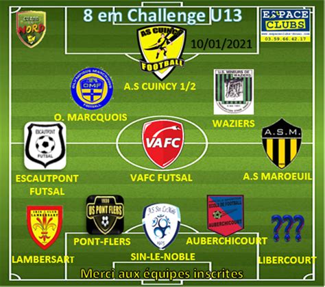 Actualit Tournoi U U Janvier Club Football As Cuincy