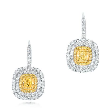 Natural Yellow Diamond Earrings #103159 - Seattle Bellevue | Joseph Jewelry