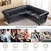 Amazon RARZOE Chesterfield L Shaped Sectional Sofa Deep Button