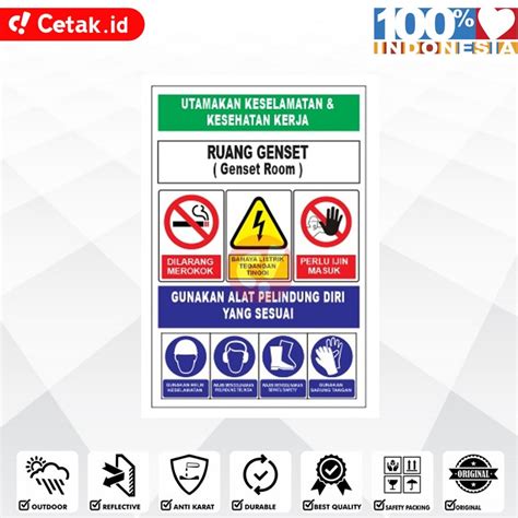 Jual Sign Sticker Utamakan Keselamatan Dan Kesehatan Kerja Ruang