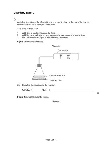 Aqa Trilogy Combined Science Chemistry Foundation Paper 2 Revision Pack Teaching Resources