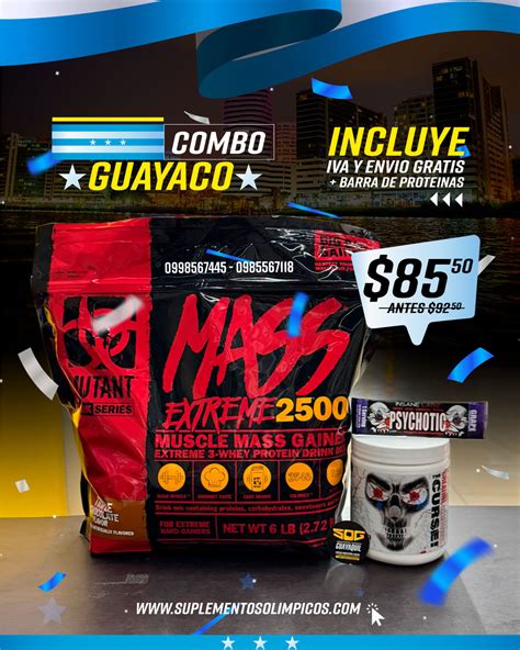 Mutant Mass Lb Creatina Curse G Pre Entreno Serv Envio