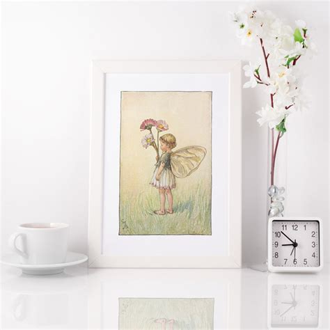 daisy fairy art print  official flower fairies shop flower