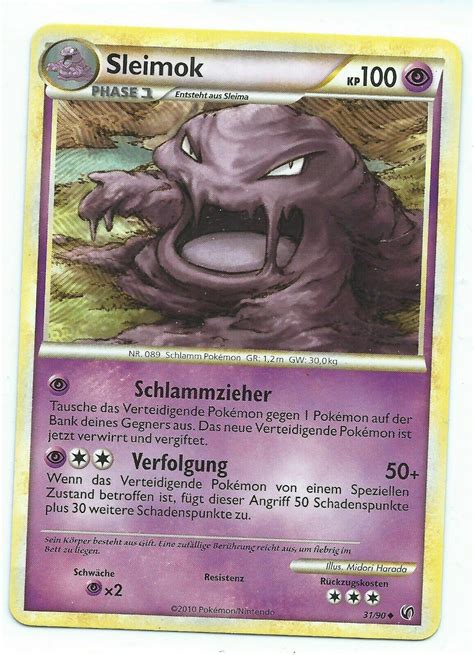 Pokémon Karte Sleimok KP 100 Phase 1 entsteht aus Sleima eBay