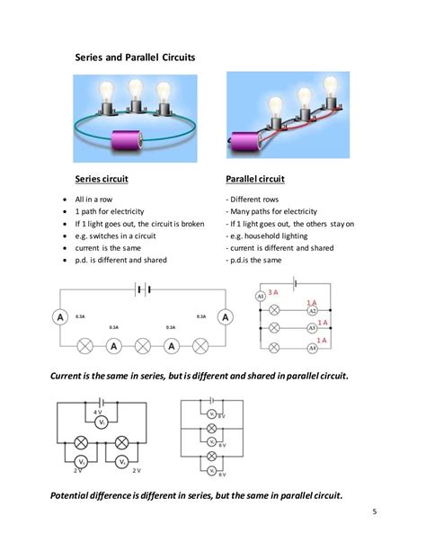 Current And Voltage In Series And Parallel Worksheet