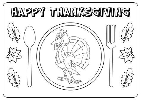 10 Best Free Printable Thanksgiving Coloring Placemats Pdf For Free At