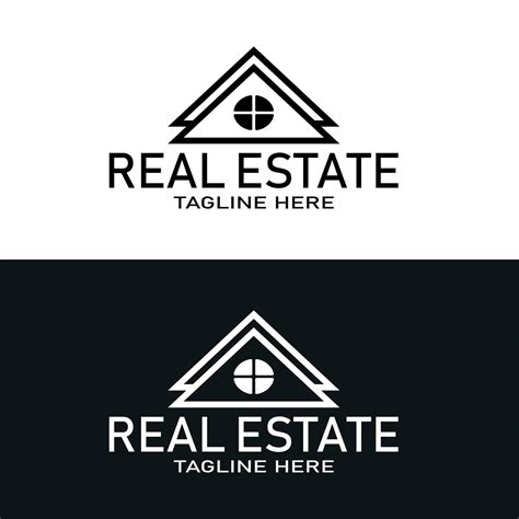 minimal real estate black and white housing logos. real estate ...