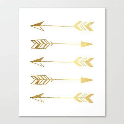 Gold Arrows Canvas Faux Gold Foil Arrows Canvas Print Canvases