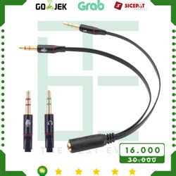 Jual Kabel Audio Splitter Jack Mm Male To Dual Female In Mic