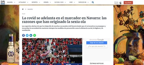 Reportaje Para Diario De Navarra La Covid Se Adelanta En El Marcador