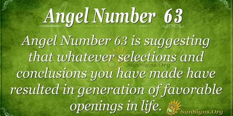 Angel Number 63 Meaning A Symbol Of Uplifting Energies SunSigns Org