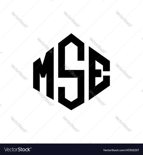 Mse Letter Logo Design With Polygon Shape Vector Image