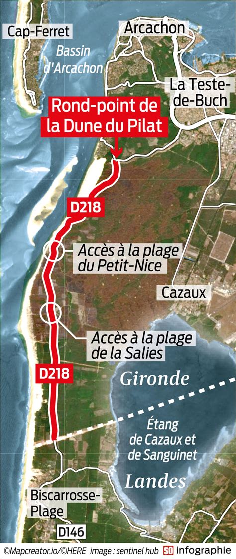 Incendie sur le Bassin d’Arcachon : « sur la route de Biscarrosse, les