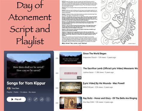 Yom Kippur Day Of Atonement Script And Playlist Mommynificent