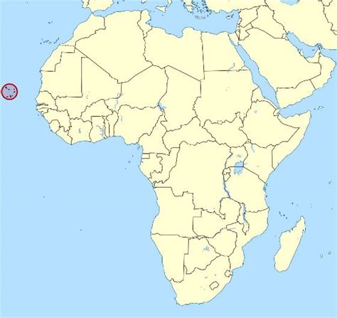 Detallado Mapa De Ubicaci N De Cabo Verde En Frica Cabo Verde