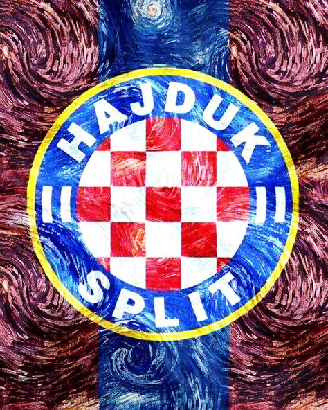 Hnk Hajduk Split Croatian Football Club Logo Football Hnl Croatian