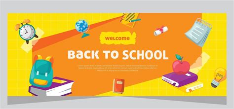 Back to school banner template. Vector design 38049980 Vector Art at ...