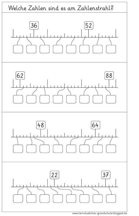 Lernst Bchen Zahlenstrahl Ab