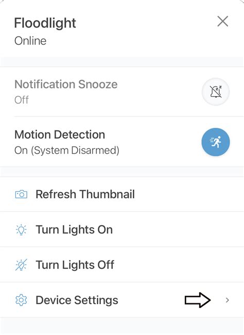 Controlling your Floodlight Settings — Blink Support