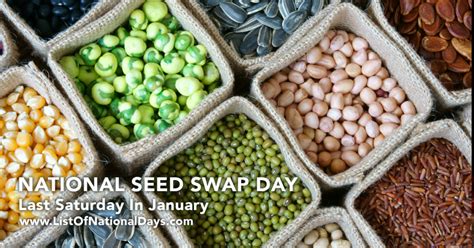 NATIONAL SEED SWAP DAY List Of National Days