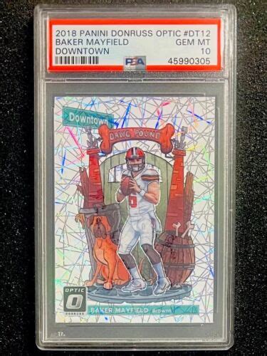 2018 Panini Donruss Optic Baker Mayfield ROOKIE DOWNTOWN PSA 10 GEM