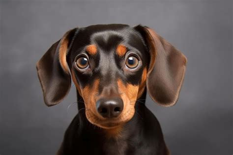 Un Perro Salchicha Con Ojos Grandes Foto Premium