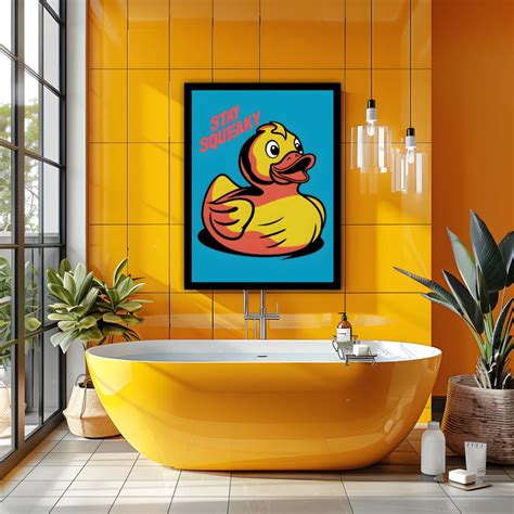 Rubber Ducky Poster, Rubber Ducky Gift, Rubber Ducky Bathroom Poster ...