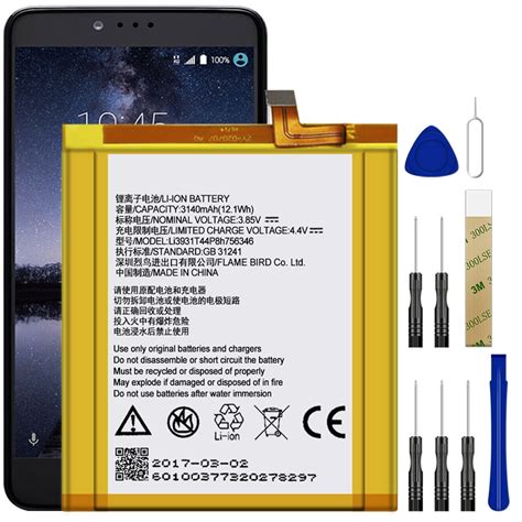 Replacement Battery Li T P H Li T P H For Zte Axon