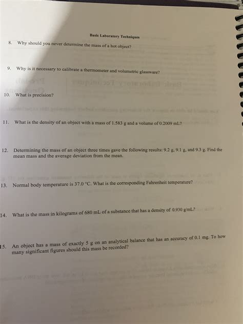 Answered: 14. What is the mass in kilograms of 680 mL of a substance