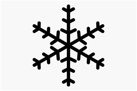 Snowflake clipart ice crystal silhouette xmas snow artwork