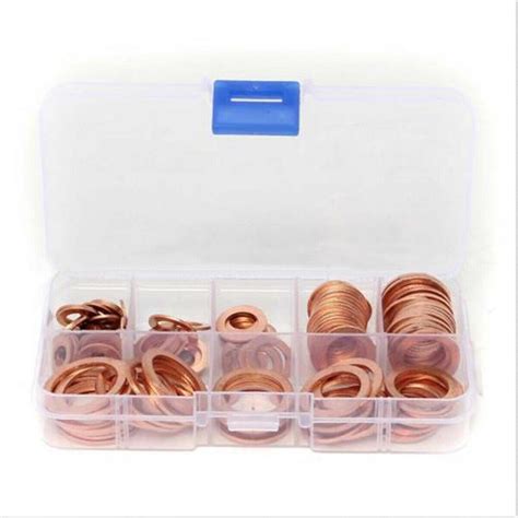 Pcs Sizes Solid Copper Washers Sump Plug Assorted Washer Kit