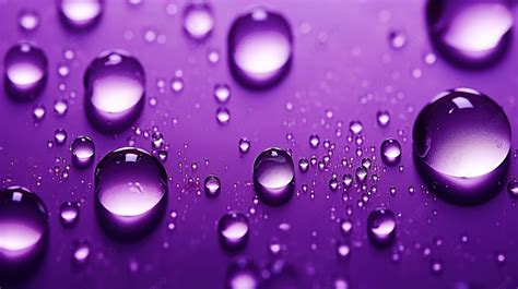 Purple Abstract Texture Water Droplets On Glass Background