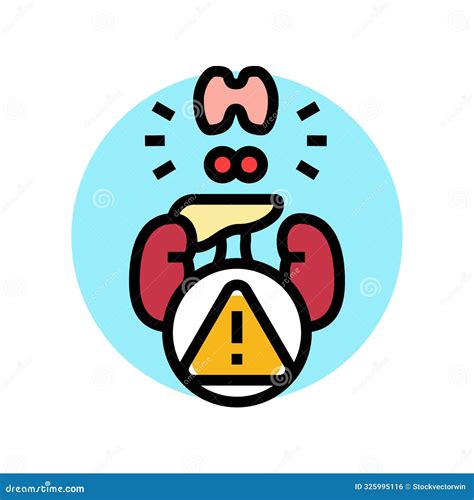 Endocrine Disorder Obesity Overweight Color Icon Vector Illustration