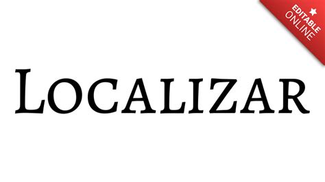 Localizar Nero Minimalista Con Caratteri Serif Su Sfondo Bianco