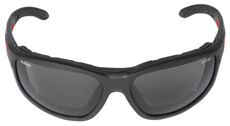 MILWAUKEE Safety Glasses, Black Frame, Smoke Lens - 55FF02|48-73-2045 ...